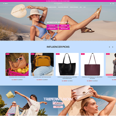 Client pf CreativeWebo Case Study Mock ups of Accessorize London Website Development 